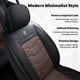 thumbnail image 2 of Fit for Toyota Yaris 2015 Full Set Seat Covers Faux Leather Daily Protection Perfect Fit Soft Touch Full Seat Access, Only 4 Door, 2 of 9
