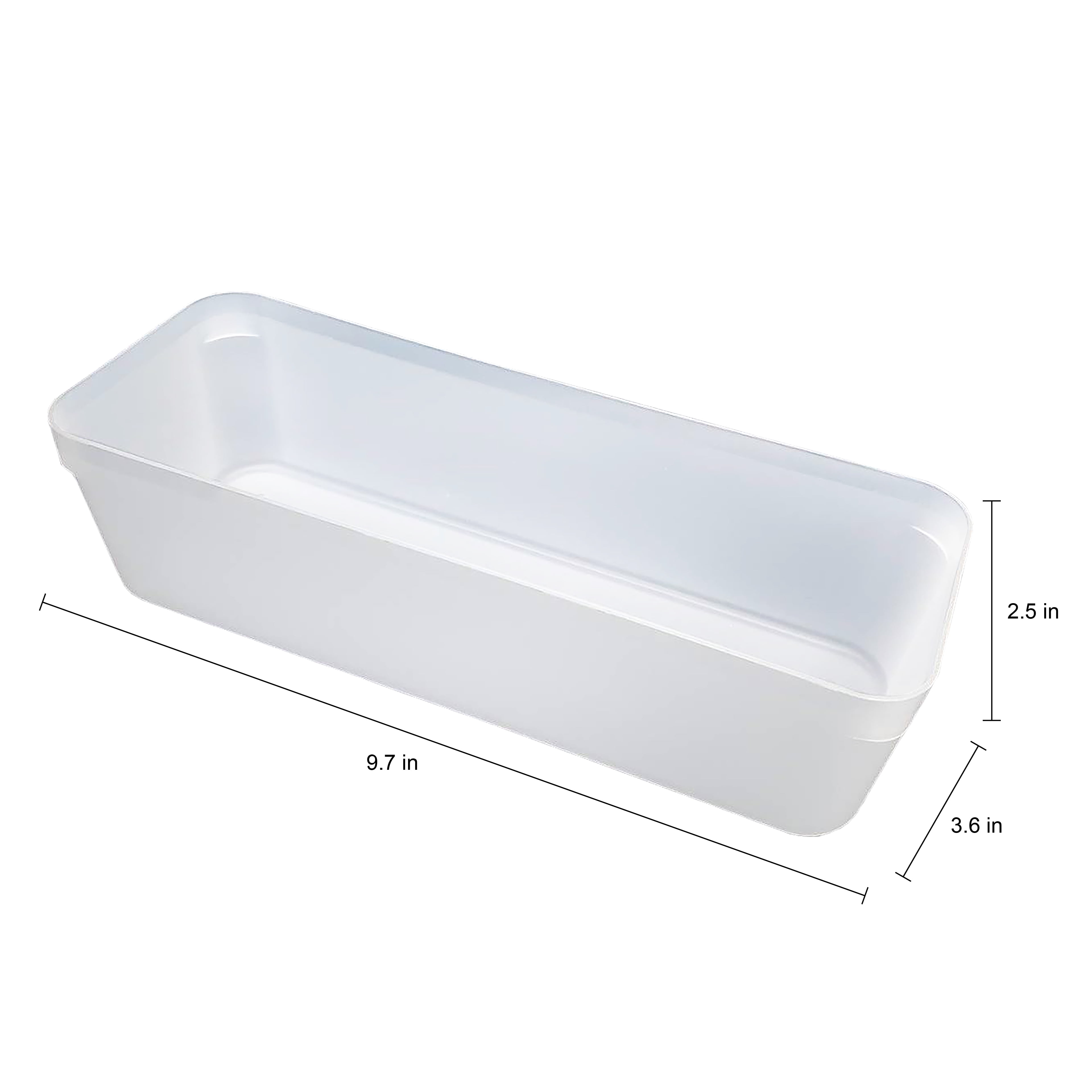 9.7" Clear Drawer Organizer Set by Simply Tidy – Plastic Storage Trays for Craft Supplies - Tools & Office Drawers - Lightweight & Stackable - 24 Pack