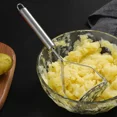 thumbnail image 4 of Trituradora de patatas de acero inoxidable, máquina Manual de barro a presión para frutas y verduras, trituradora de alimentos para niños, dispositivo complementario, 4 of 5