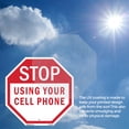 thumbnail image 4 of Stop Using Your Cell Phone 10 inch X 10 inch Octagon Vinyl Label Decal Sticker Weather Resistant, UV Protected for Workplace, Private Property, and Construction Site, Made in the USA, 4 of 5
