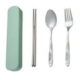 thumbnail image 1 of ENJOYW Tableware Stainless Steel Travel Camping Cutlery Fork Spoon Chopstick with Box Tableware Set, 1 of 6