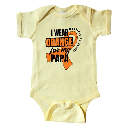 

Inktastic I Wear Orange For My Papa Multiple Sclerosis Awareness Gift Baby Boy or Baby Girl Bodysuit