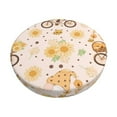 thumbnail image 2 of Lsque Cute Bee Gnome Round Bar chair cushion covers Velvet Fabric Premium Comfort Protects from Scratches and Stains for 14-17 Inch Chair- 13 inch, 2 of 7