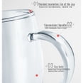 thumbnail image 5 of Bistro Mug with Handle from JavaFly, Double Walled Thermo Glass Cup, Set of 2 - 12oz, 5 of 8