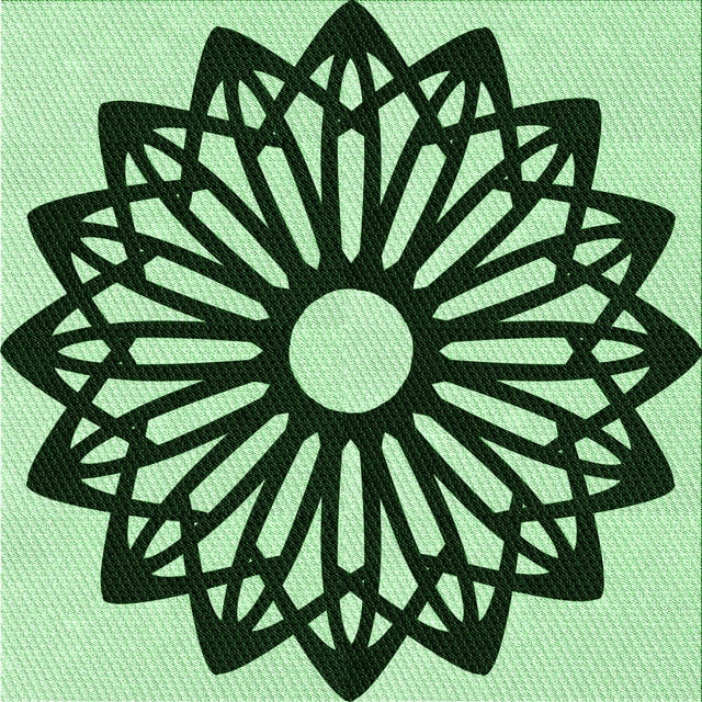 Ahgly Tapis d'Intérieur Lavable en Machine Carré Transitionnel Vert Forêt Foncé, 5 Pieds Carré