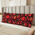 thumbnail image 4 of Bingfone Body Pillow Cover Long Pillow Case with Zipper Decorative Bedding Pillowcase 20"x54" Soft Cushion Pillow Case for Bedroom-Tomatoes And Chili, 4 of 6