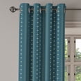 thumbnail image 2 of Ambesonne Geometric Grommet Curtain, Vertical Abstract Line, 50" x 72", Dark Teal Pale Yellow, 2 of 6