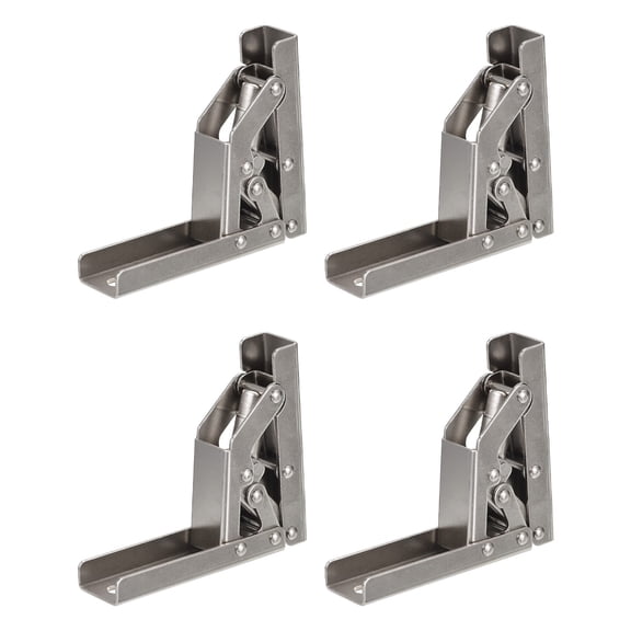 90 Degree Folding Shelf Hinge Bracket, 4 Pack Hidden Table Holder Bracket