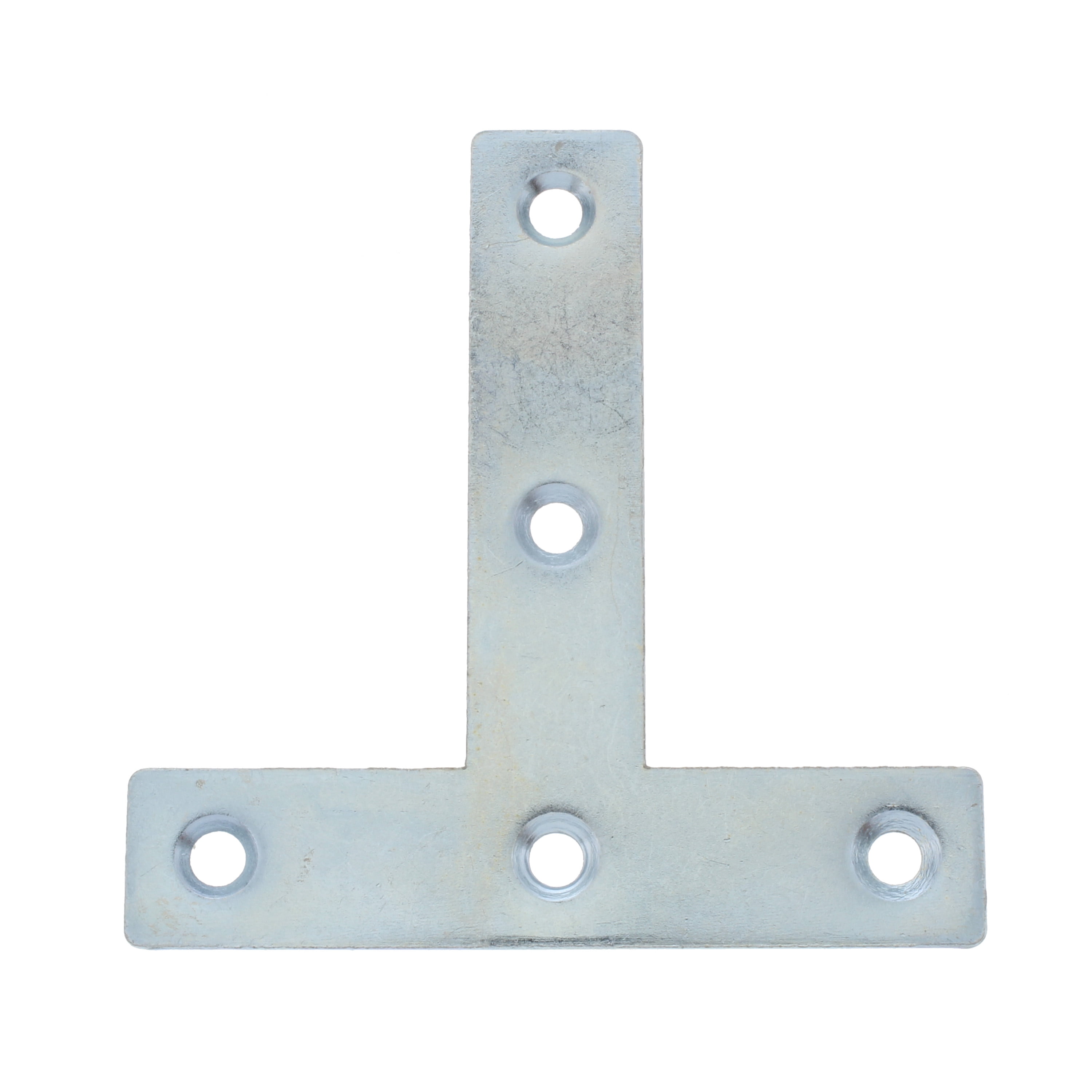 Bulldog Hardware 3 in. x 3 in. T Plate, Zinc Plated, 2 Pack