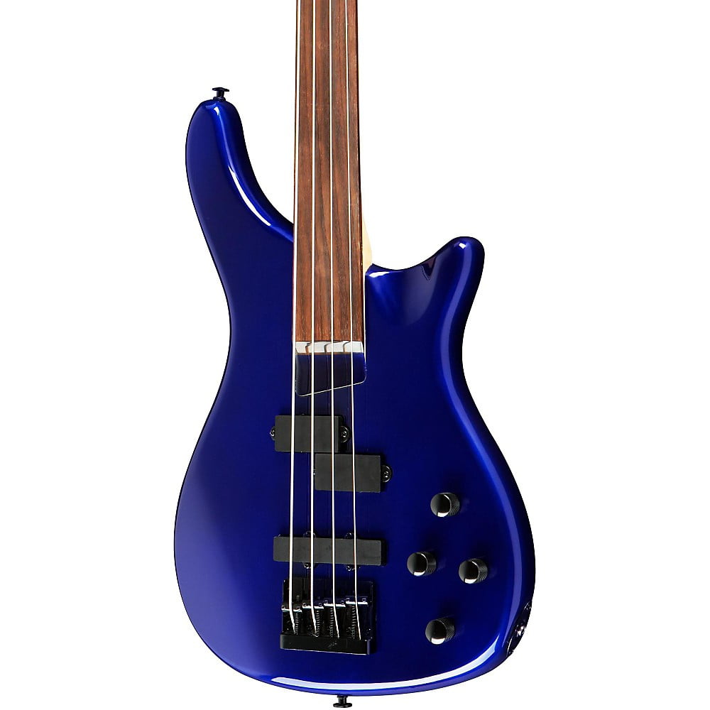 Rogue LX200BF fretless Maple Neck, Rosewood Fingerboard Electric Bass Guitars, Metallic Blue