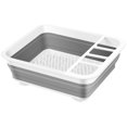 thumbnail image 2 of OUSITAID Collapsible Dish Drying Rack with Drainer Board Foldable Dish Drainer Dinnerware Organizer Space Saving Kitchen Storage Tray for Kitchen RV Campers Travel Trailer, 2 of 11