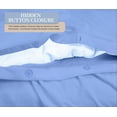 thumbnail image 4 of Ruvanti Queen Size Cotton Duvet Cover Set - Sky Blue 3 Pieces with Button Closure, 92x96 inches, 4 of 7
