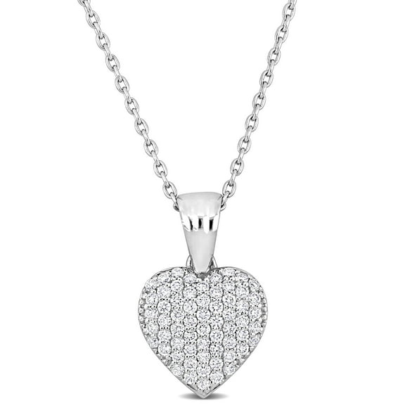 Everly Women's .37CT TW Diamond 14k White Gold Pendant