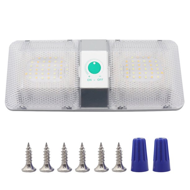 Kenally Luces de techo de iluminación: buen efecto de iluminación Brillo ajustable y ahorro de electricidad Luces de atenuación tricolores Bombillas para automóviles
