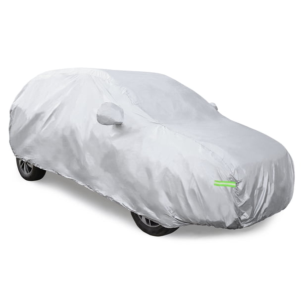 Cubierta de coche impermeable Unique Bargains con correas a prueba de viento, universal para coches SUV 170T tono plateado 189"x75"x71"
