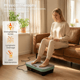 thumbnail image 4 of Vibration Plate Exercise Machine, Vibrating Plates for Weight Loss and Lymphatic Drainage, 400lbs Shake Plate Whole Body Workout Platform for Home Fitness Fat Burner Gifts, Green, 4 of 8