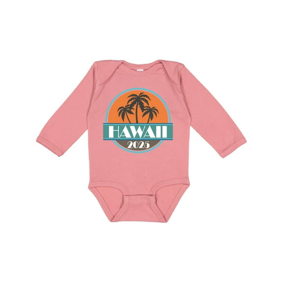 Inktastic Hawaii 2025 Vacation Cruise Boys or Girls Long Sleeve Baby Bodysuit
