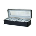 thumbnail image 1 of Caja de almacenamiento de relojes Fernando 6 ranuras decorativa con tapa transparente, 1 of 8