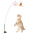 thumbnail image 1 of Cat Cat High Feather Sucker with Bell and Cat Teasing Stick Cat Spring Toy Cat Feather Toy, 1 of 8