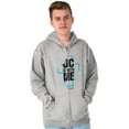 thumbnail image 3 of Christ is With Me Christian Faith Zip Up Hoodie Men's Women's Brisco Brands S, 3 of 6