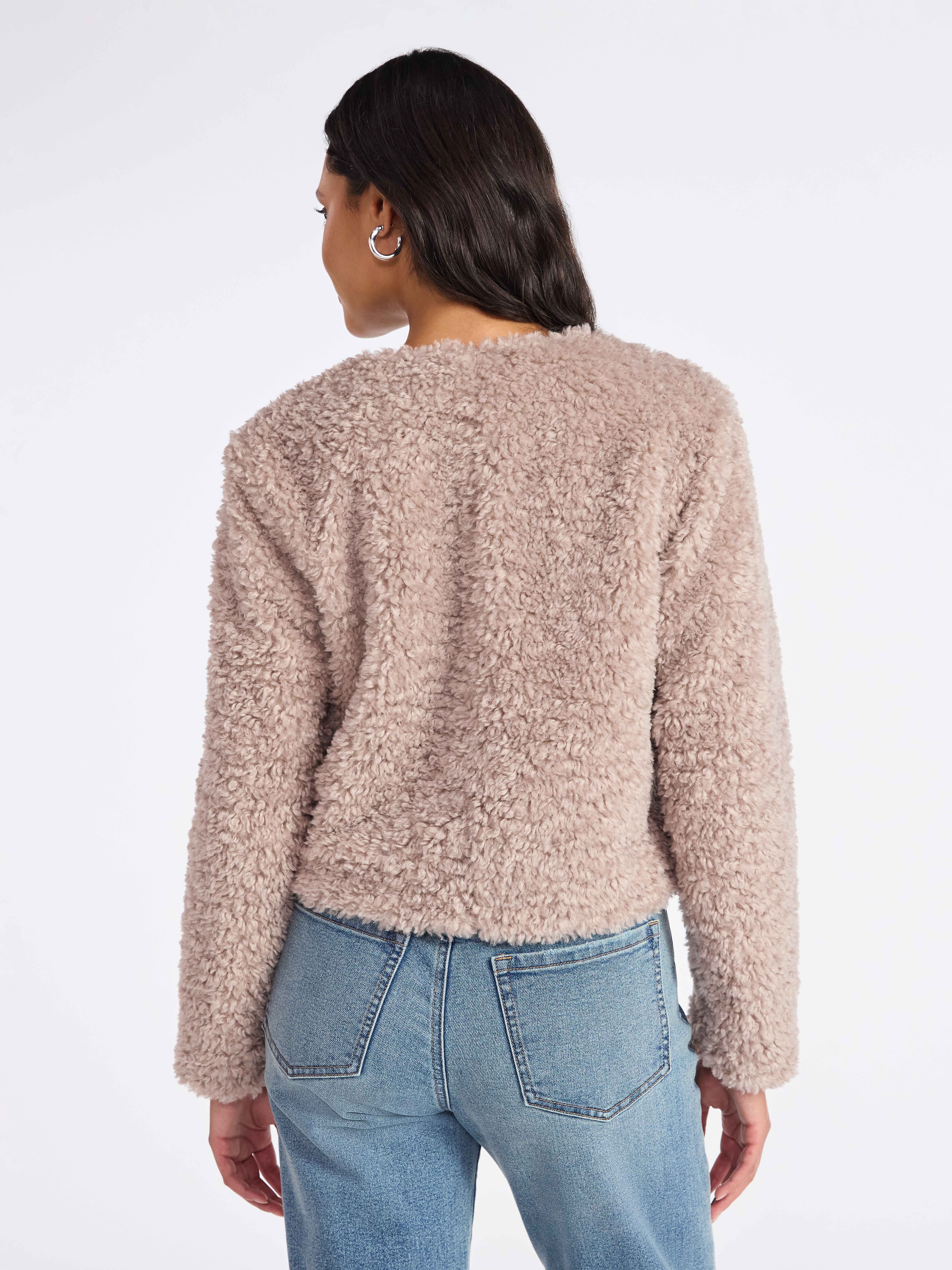 Sofia by Sofia Vergara Women's Faux Fur Cropped Jacket, Sizes XS-XXXL
