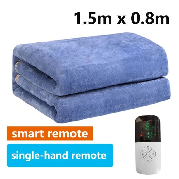Manta eléctrica de franela para cama doble, 220V, manta térmica eléctrica para 2 personas, 9 niveles de temperatura, control remoto inteligente