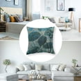 thumbnail image 5 of Decorative Throw Pillow Cover for Couch Sofa,Vintage Blurred Monochrome Green Blue Brown Watercolor Graphic Floral with Grasses Leaves Home Decor Pillow Case  , multiple sizes, set of 2, 5 of 7