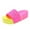 Hot Pink, variant on OJinShaWanO Bedroom Slippers Women Memory Foam Dearfoam Summer One Word Drag Flash Drill Loose High Bottom Non Outer Wear Thick Bottom Sandals and Slippers