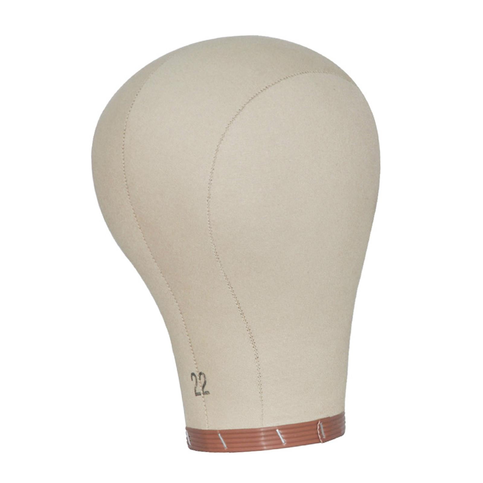 Dualoai Canvas Mannequin Head Compact with Mounting Holes for Making s, Scarf, Beauty 22inch