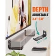 thumbnail image 2 of Modern L Shaped Soundbar Wall Mount Featuring Adjustable Length And Matte Metal Finish For Living Room, 2 of 4