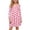 Pink, variant on Auroural Girl'S Round Neck Long Sleeves Dress Homewear Sleeping Dress Kids