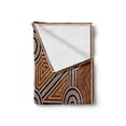 thumbnail image 2 of Tribal Soft Flannel Fleece Blanket, Australian Aboriginal Style Earth Tone Dot Painting Depicting Pattern with Borders, Cozy Plush for Indoor and Outdoor Use, 50" x 70", Multicolor, by Ambesonne, 2 of 6