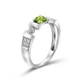 thumbnail image 3 of JewelersClub Peridot Ring Birthstone Jewelry – 0.25 Carat Peridot 0.925 Sterling Silver Ring Jewelry with White Diamond Accent – Gemstone Rings with Hypoallergenic 0.925 Sterling Silver Band, 3 of 4
