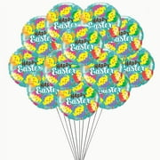 PMU Happy Easter Hatched Chicks 18 Inch Mylar Foil Balloon Pkg/25