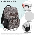 thumbnail image 5 of Jeiento Grey Leopard Bow 17 Inch 4-Piece Matching Backpack Set, Lightweight Large Capacity School Bookbag Suitable for Boys and Girls, 5 of 8