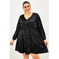 thumbnail image 1 of Vestido de satén Roman Fashion Tallas Extras 1250 Negro 36, 1 of 7