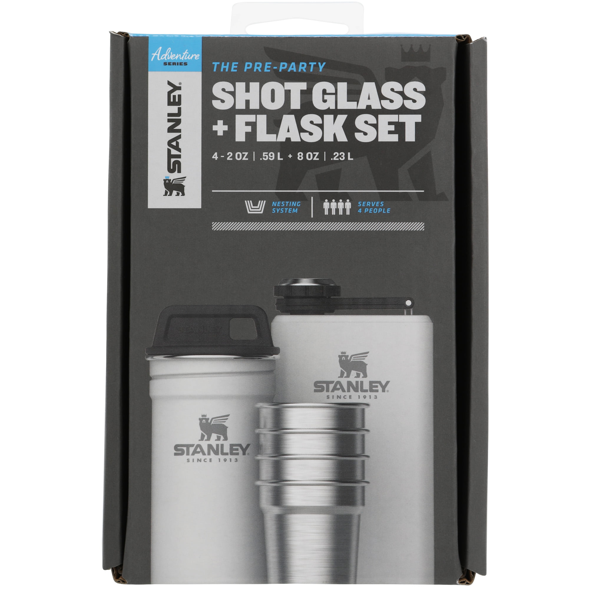 Stanley Adventure Stainless Steel Shot Glass + Flask Set