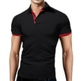 thumbnail image 1 of BOBOGOJP Polo pour Homme à Manches Courtes Imprimé Performance Évacuant l'Humidité Polo (Argent,6TG), 1 of 4