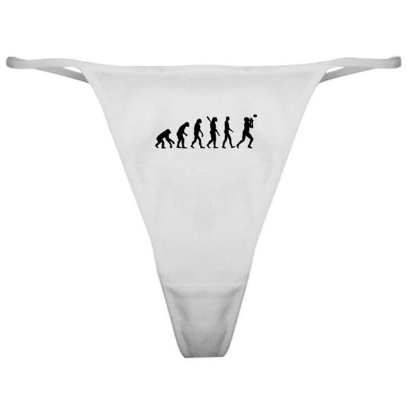 CafePress - Evolution Football Classic Thong - Women's Novelty Thong Panties Underwear