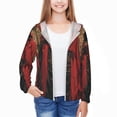 thumbnail image 3 of Cauagu Vintage Rose Scepter Skull Print Sun Protection Jacket for Teen,Full-Zipper Long Sleeve Sun Shirts with Pockets UV Hoodie Shirts Outdoor Athletic Jacket-XX-Large, 3 of 7