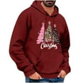 thumbnail image 2 of EchfiProm Mens Red Hoodies Merry Christmas with Pockets Graphic Big And Tall Hooded Xmas Sweatshirt for Men L, 2 of 5