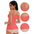 thumbnail image 3 of DARING DIVA Women's Adjustable Straps Tops No Trace Body Shaper Camisoles XL Red, 3 of 6