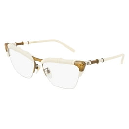 メガネ GUCCI Gucci - GG0209O - 002 havana havana transpa Gucci GG0209O 002 Eyeglasses Havana Brown Gold Frame 48 mm