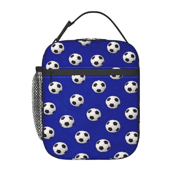 Soccer Ball Lunch Bag Portable Thermal Lunch Box for Men and Women