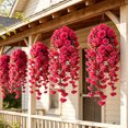 thumbnail image 6 of Leodye 1PCS Artificial Hanging Flowers, Realistic Faux Floral Wall Decor with Rattan for Indoor Home Scene Arrangement -29.52IN, 6 of 6