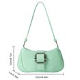 thumbnail image 3 of Bolso de hombro elegante para mujer Bolso de mano clásico retro resistente a los arañazos (verde), 3 of 5