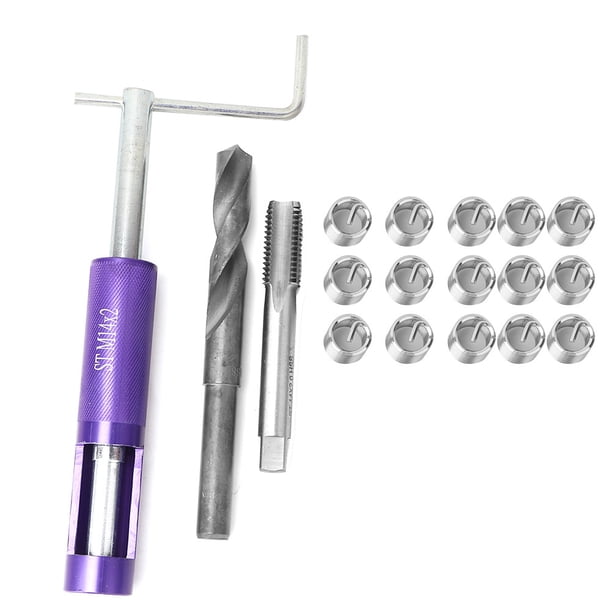 Inserto de rosca de alambre, 18 piezas M11/14 Kit de inserción de reparación de rosca de acero inoxidable Juego de tornillos Manguito de alambre Inserto de rosca Calidad de nivel superior