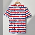 thumbnail image 5 of Dyfzdhu 250th Anniversary Usa Shirt T Shirts For Women Fashion Graphic Tees 4Th Of July V Neck American Flag Button Short Sleeve Independence Summer T Shirt, 5 of 6