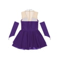 thumbnail image 6 of Zaldita Kids Girls Sparkle Figure Ice Skating Dance Dress Ballet Leotard Dress and Gloves Lyrical Jazz Modern Dancewear Purple 8, 6 of 7