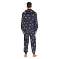 thumbnail image 4 of FORMRS Onesies Pajama for Adults Unisex Hoodie Winter Jumpsuit One Piece Sleepwear, Sizes S-2XL, Red Fireworks Pattern, 4 of 7